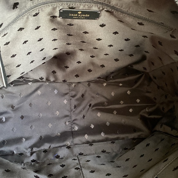 KATE SPADE♠️New York🖤BLACK & WHITE🤍 JAE ELEGANT BOW LARGE TOTE BAG🌟LIKE NEW🌟 - Picture 13 of 17